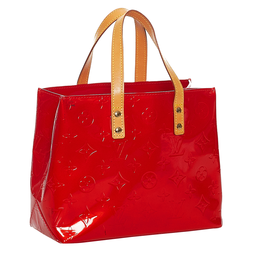 

Louis Vuitton Red Vernis Leather Reade PM Tote Bag
