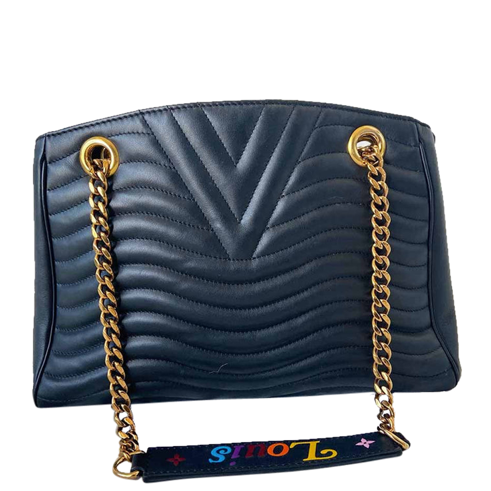 

Louis Vuitton Black Leather New Wave Tote Bag
