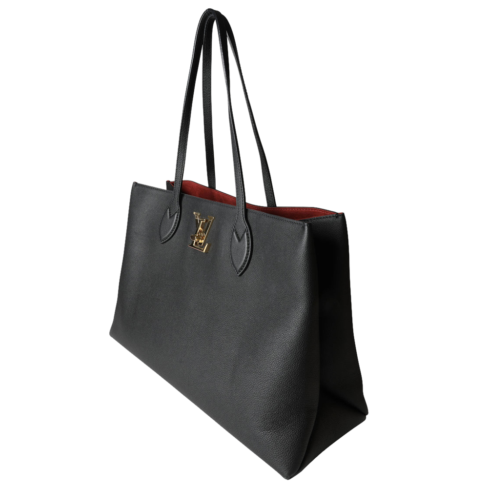 

Louis Vuitton Black Grained Calf Leather Lockme (2021) Shopper Bag