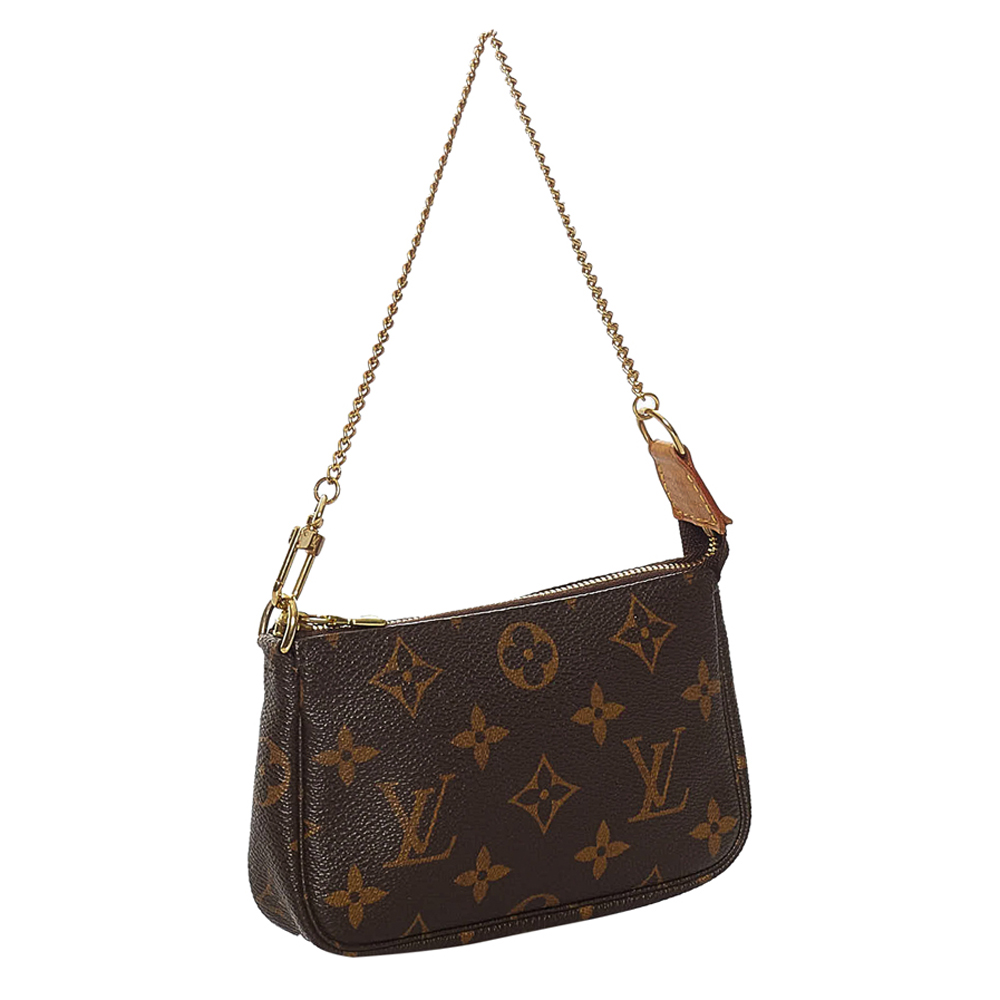 

Louis Vuitton Monogram Canvas Mini Pochette Accessoires Bag, Brown
