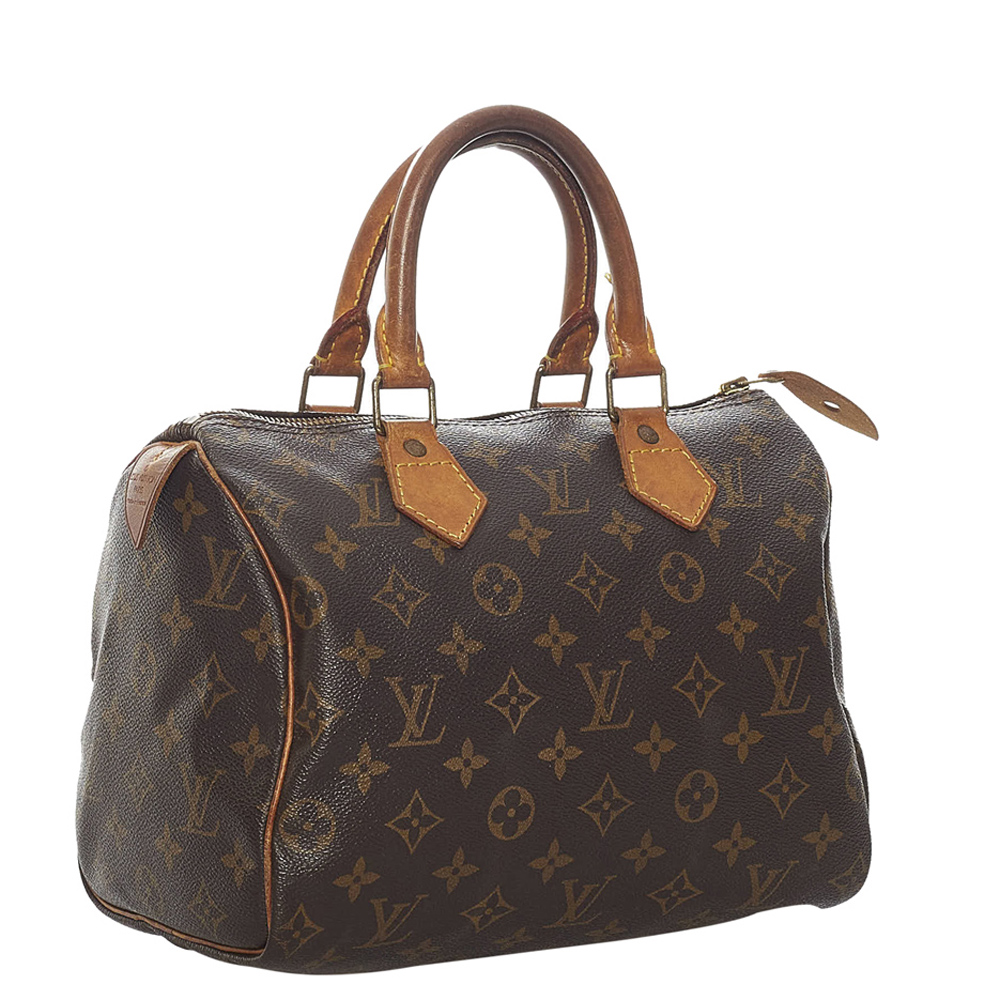 

Louis Vuitton Brown Monogram Canvas Speedy 25 Top Handle Bag
