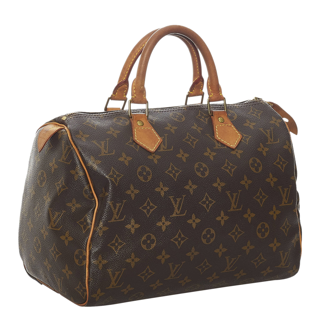 

Louis Vuitton Brown Monogram Canvas Speedy 30 Top Handle Bag