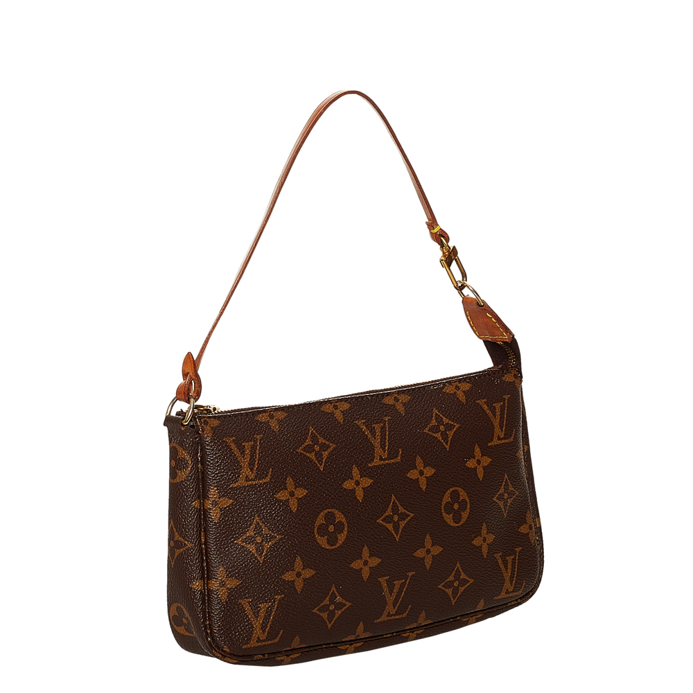 

Louis Vuitton Monogram Canvas Pochette Accessoires Clutch Bag, Brown