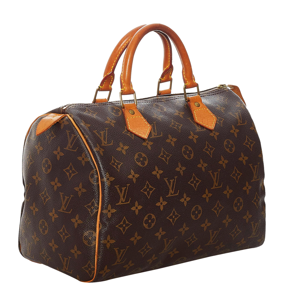 

Louis Vuitton Brown Monogram Canvas Speedy 30 Top Handle Bag