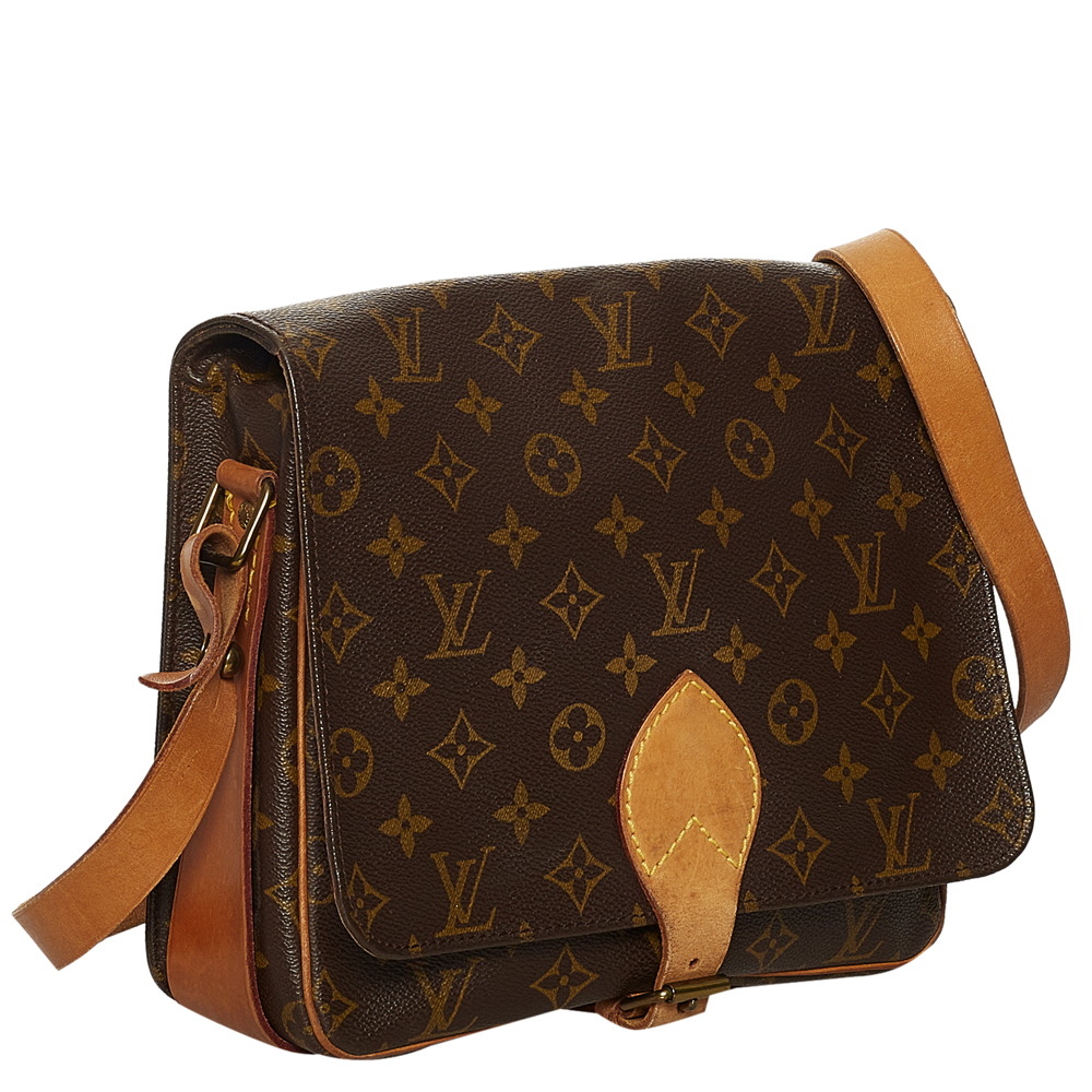 

Louis Vuitton Monogram Canvas Cartouchiere GM Bag, Brown