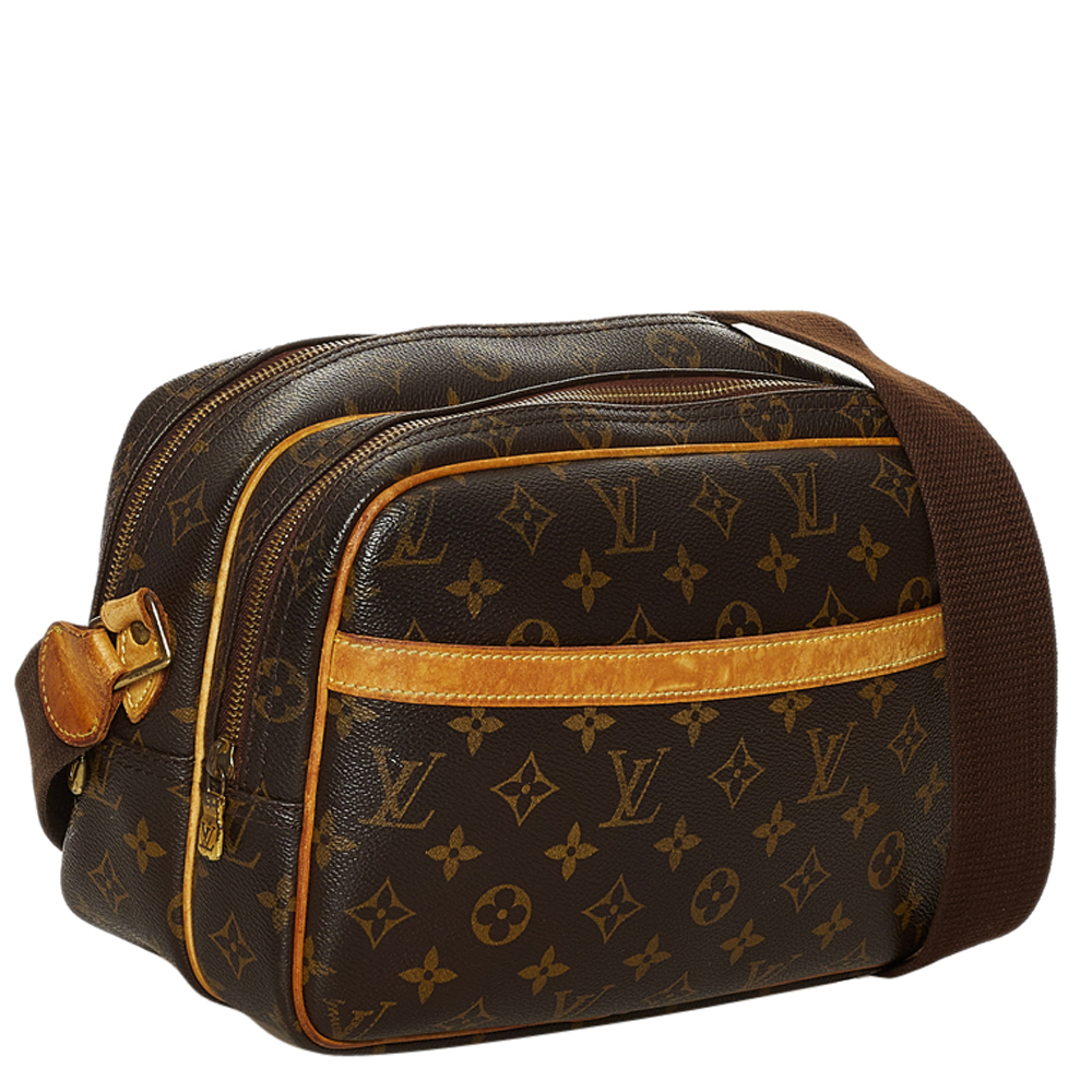 

Louis Vuitton Monogram Canvas Reporter PM Bag, Brown
