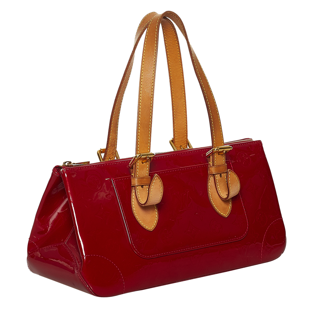 

Louis Vuitton Red Monogram Vernis Rosewood Avenue Bag