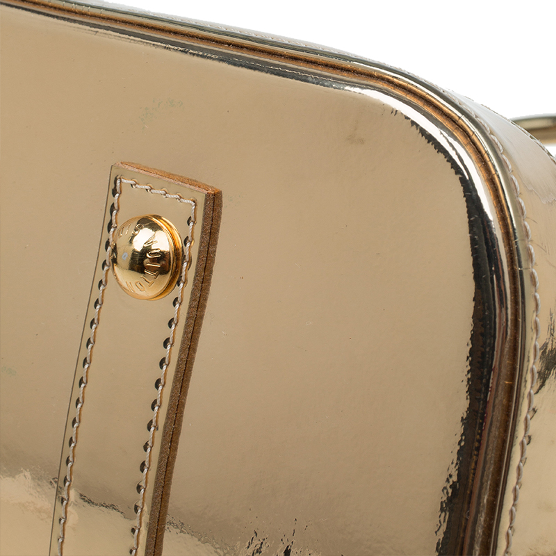 Louis Vuitton Gold Monogram Miroir Alma GM Bowler Bag 470lvs63