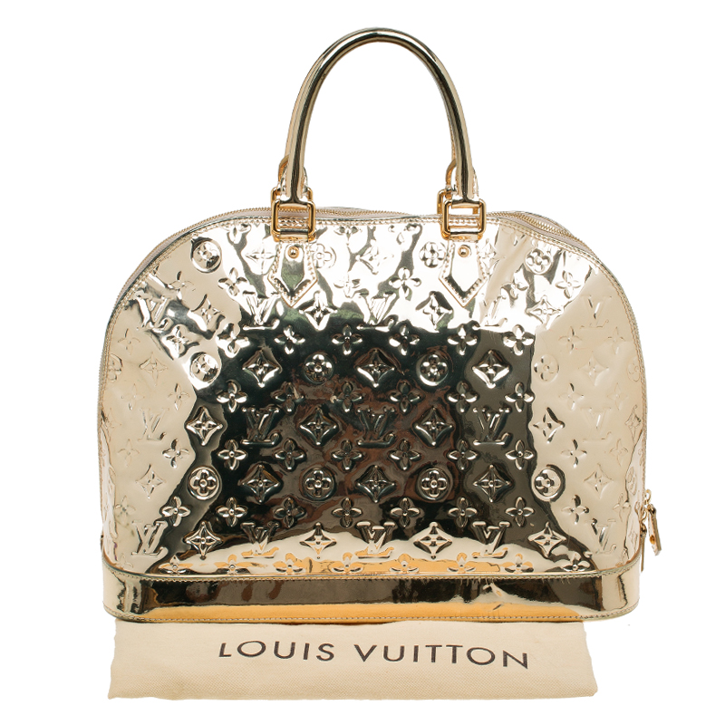 Louis Vuitton Alma Limited Edition Bag in Mirror Gold, Vintage Bag