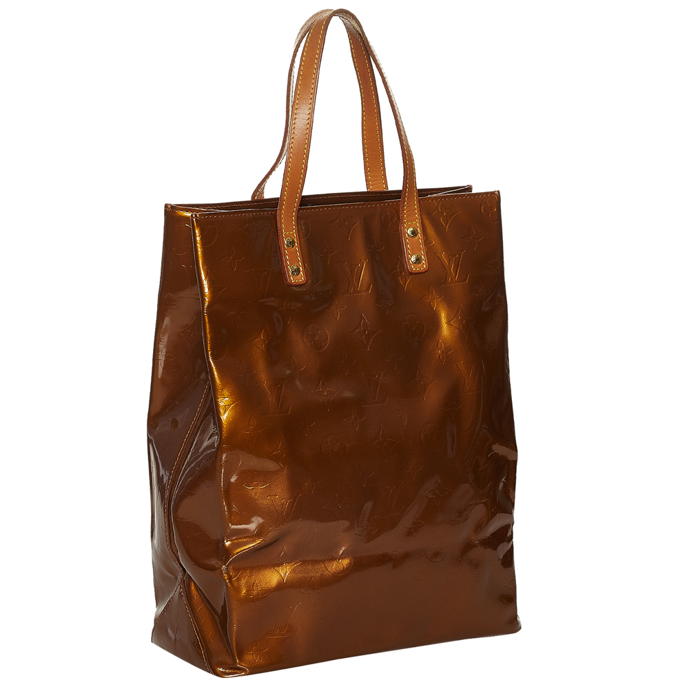 

Louis Vuitton Brown Vernis Leather Reade MM Tote Bag