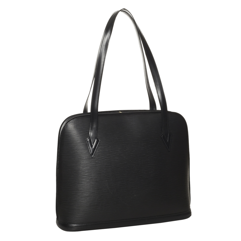 

Louis Vuitton Black Epi Leather Lussac Tote Bag