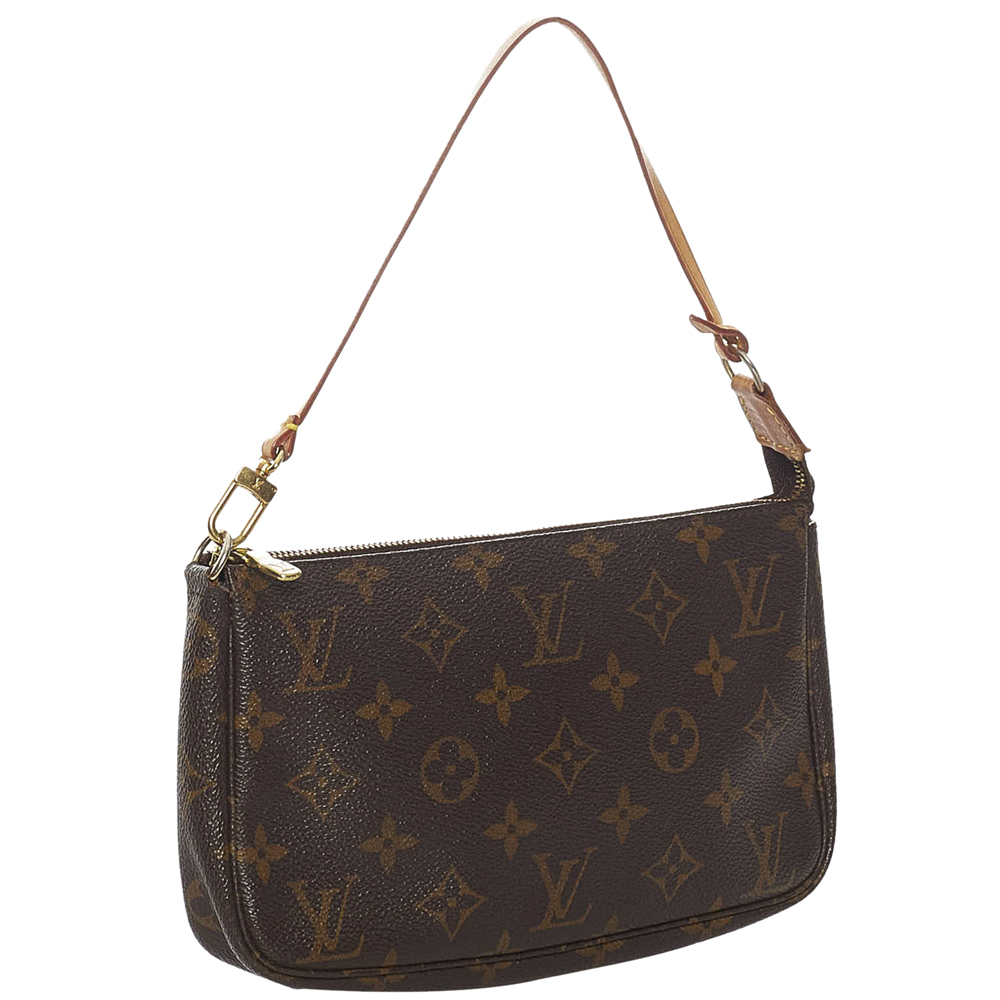 

Louis Vuitton Monogram Canvas Pochette Accessoires bag, Brown