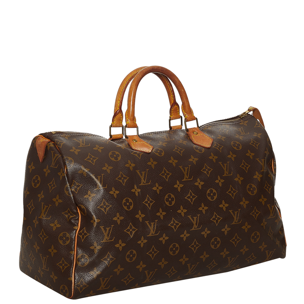 

Louis Vuitton Brown Monogram Canvas Speedy 40 Top Handle Bag