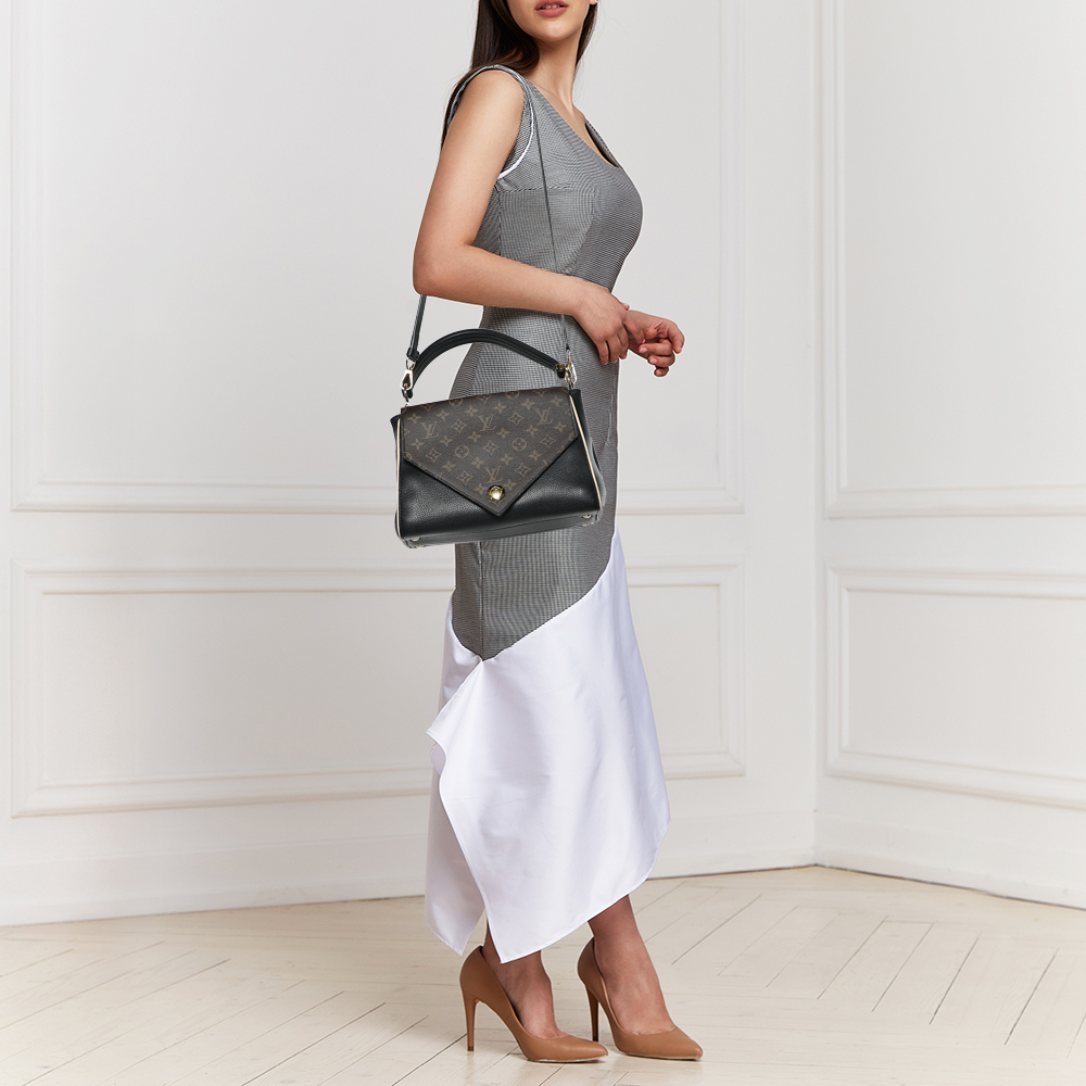 

Louis Vuitton Monogram Canvas And Leather Double V Bag, Black