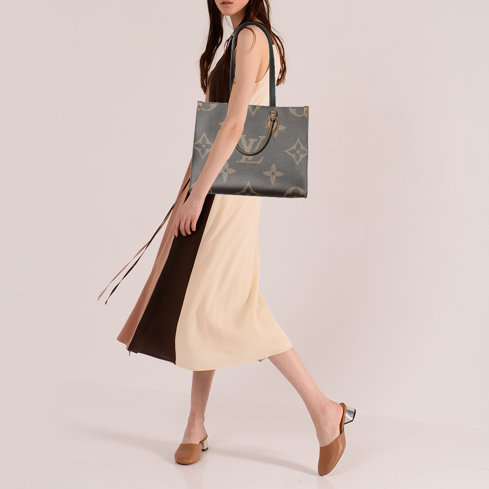 

Louis Vuitton Reverse Monogram Canvas Giant Onthego MM Bag, Brown