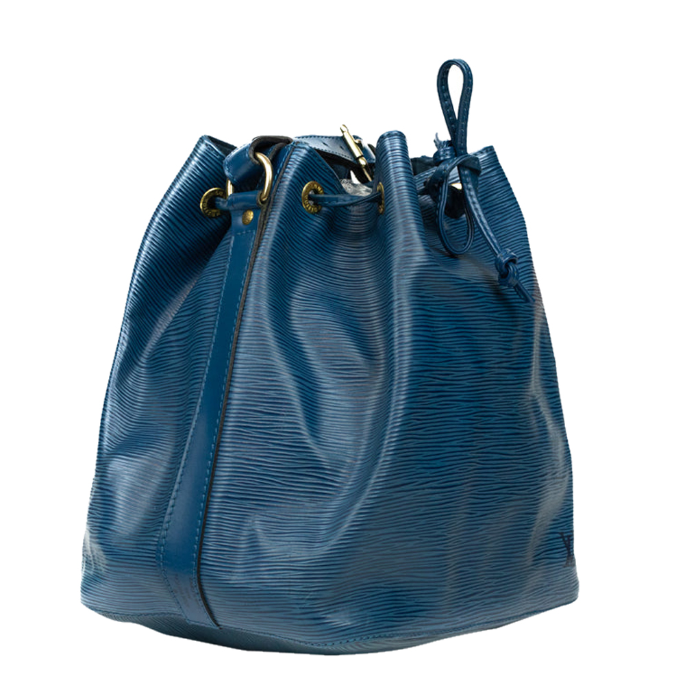 

Louis Vuitton Blue Leather Noe Bucket Bag
