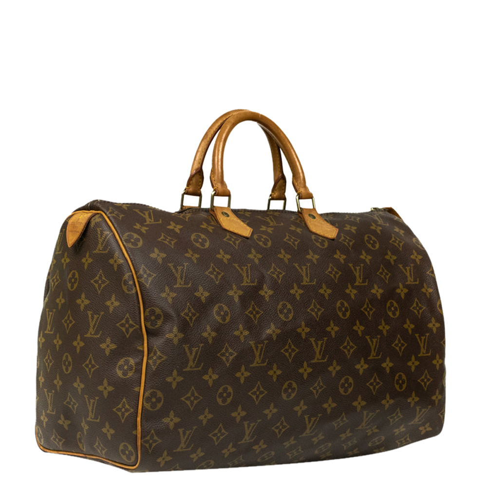 

Louis Vuitton Monogram Canvas Speedy 40 Bag, Brown