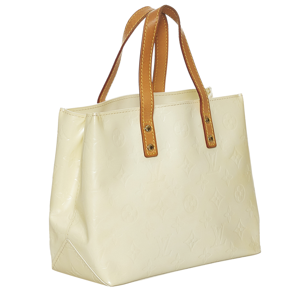 

Louis Vuitton White Vernis Leather Reade PM Tote Bag