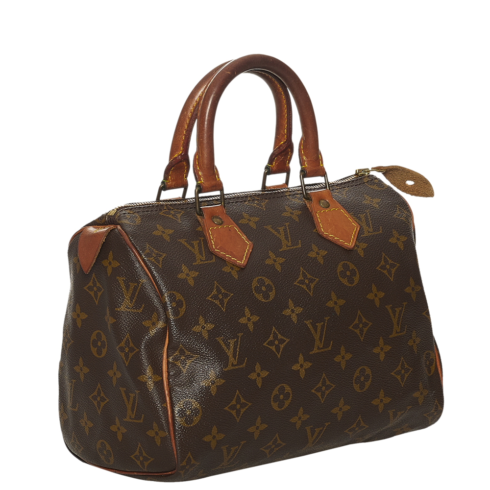 

Louis Vuitton Brown Monogram Canvas Speedy 25 Top Handle Bag