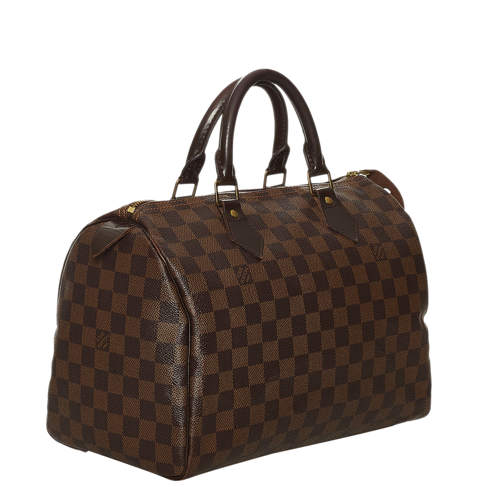 

Louis Vuitton Brown Damier Ebene Canvas Speedy 30 Top Handle Bag