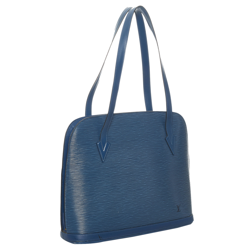 

Louis Vuitton Blue Epi Leather Lussac Tote Bag