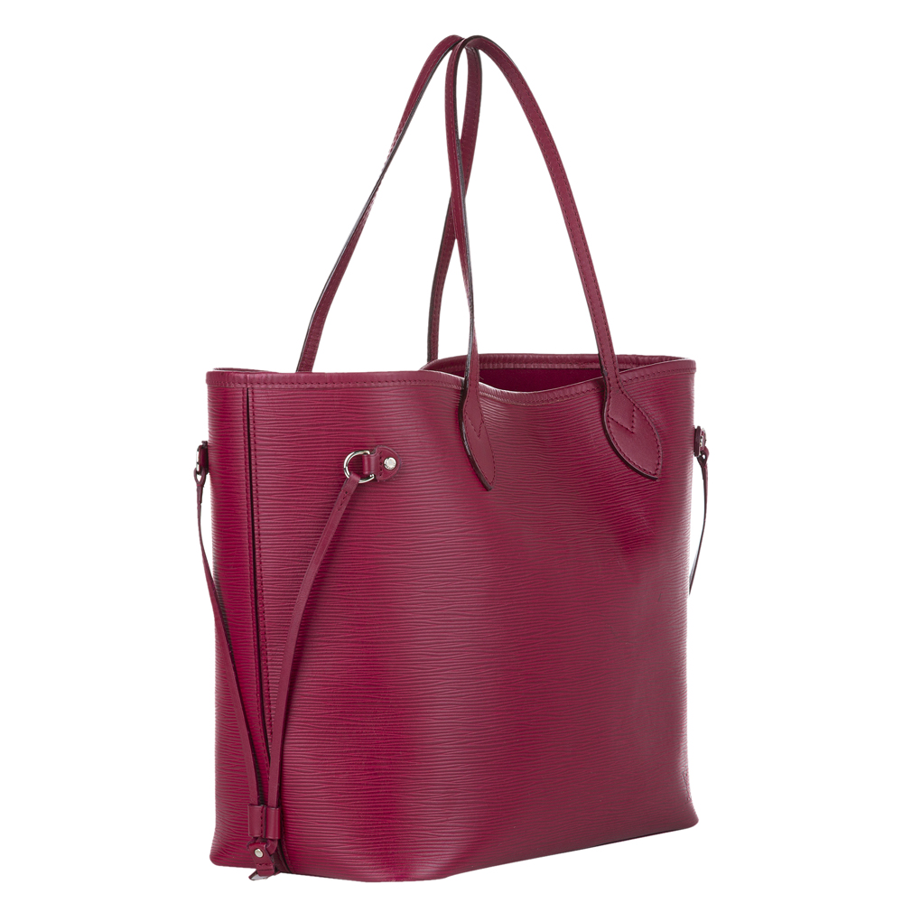 

Louis Vuitton Red Epi Leather Neverfull MM Bag w/ Pouch, Pink