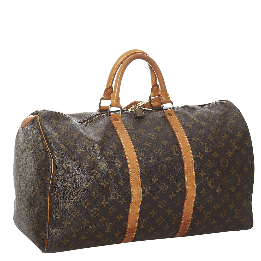 

Louis Vuitton Monogram Canvas Keepall 50 Bag, Brown