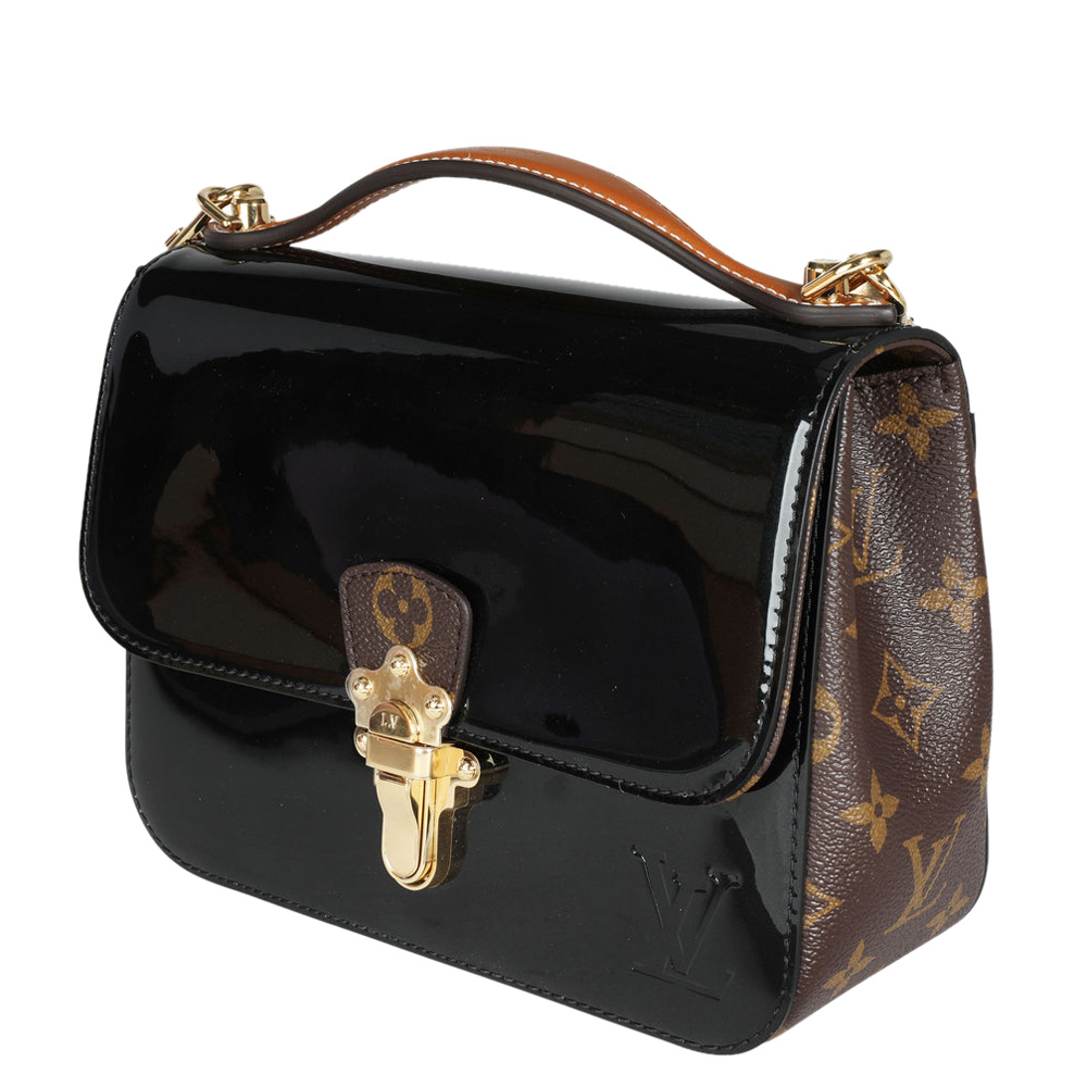 

Louis Vuitton Black/Brown Monogram Canvas Patent Leather Vernis Cherrywood BB Shoulder Bag