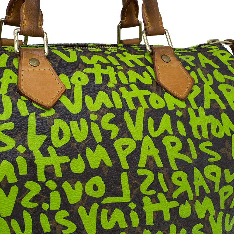Louis Vuitton Monogram Canvas Lime Green Graffiti Stephen Sprouse Speedy 30 Bag Louis Vuitton | TLC