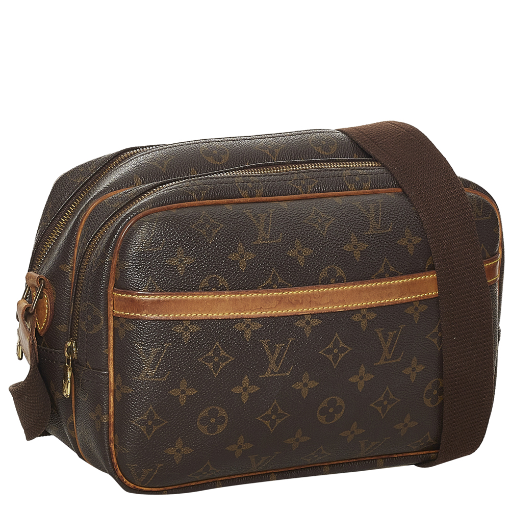 

Louis Vuitton Monogram Canvas Reporter PM Bag, Brown