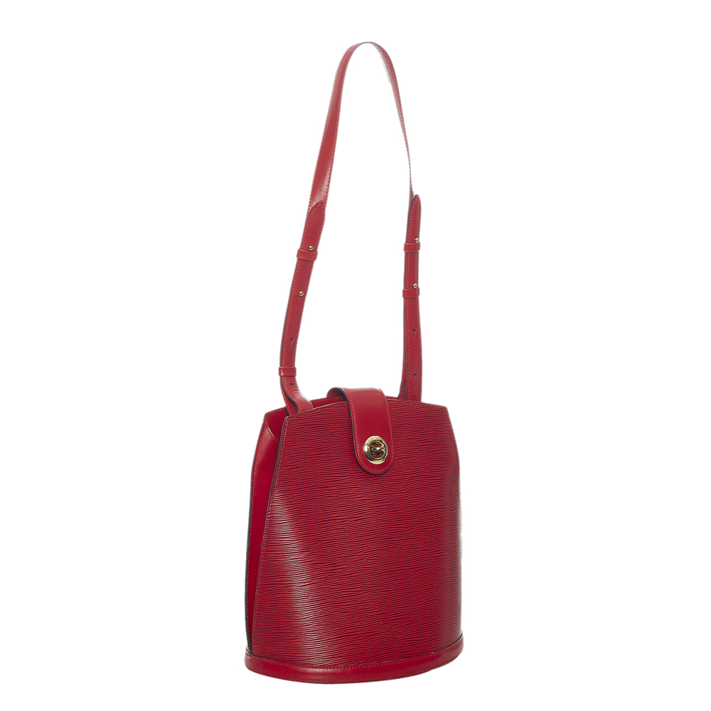 

Louis Vuitton Red Epi Leather Cluny Shoulder Bag