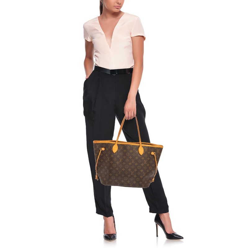

Louis Vuitton Monogram Canvas Neverfull MM Bag, Brown