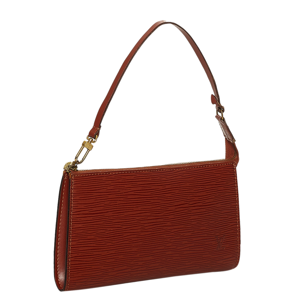 

Louis Vuitton Red Epi Leather Pochette Accessoires Bag