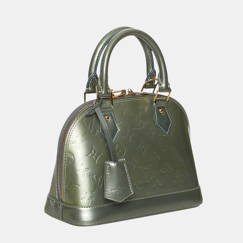 

Louis Vuitton Green Monogram Vernis Alma BB Bag