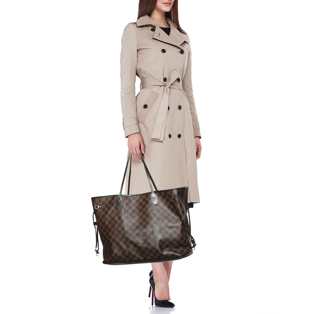 

Louis Vuitton Damier Ebene Canvas Neverfull GM Bag, Brown
