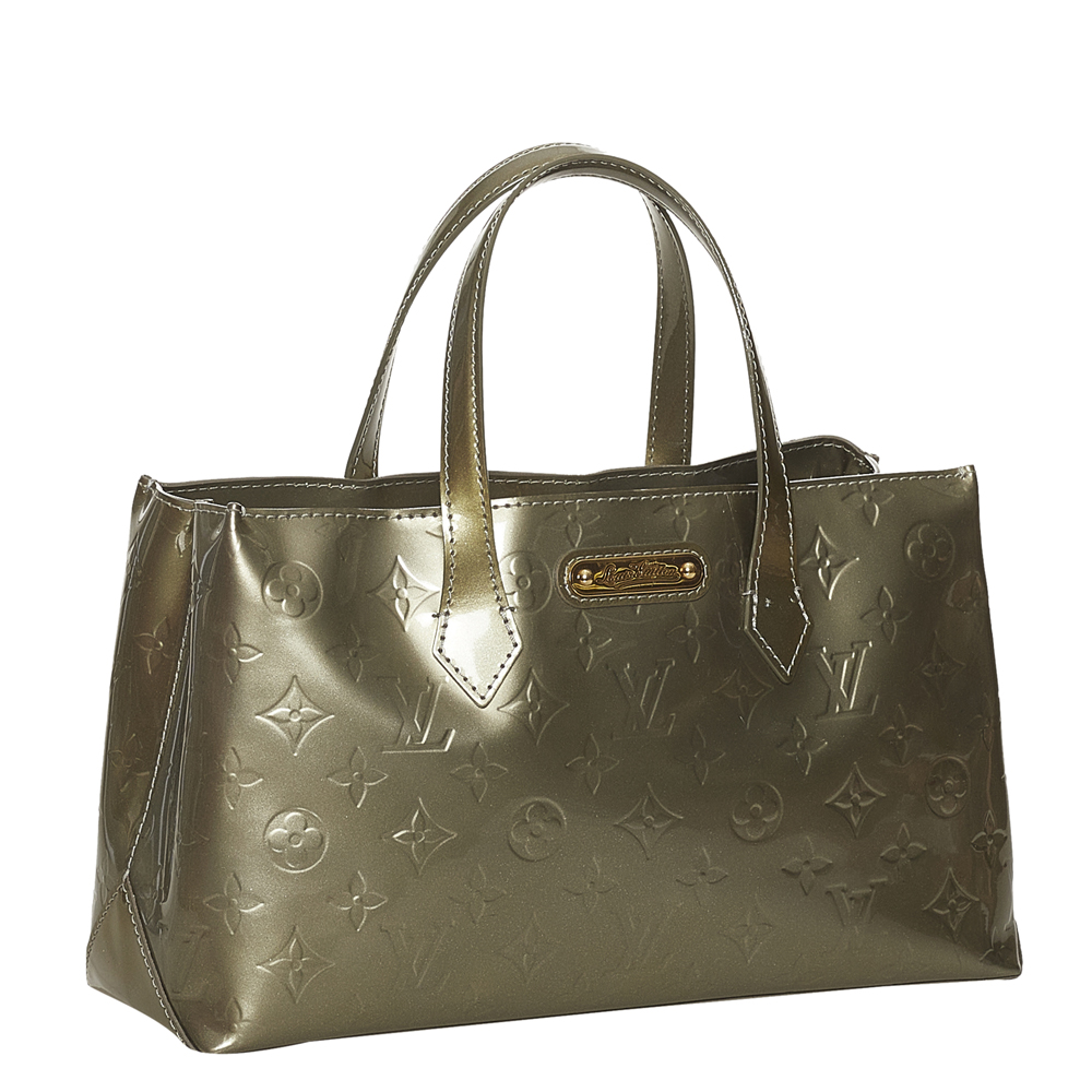 

Louis Vuitton Gold Monogram Vernis Leather Wilshire PM Satchel Bag