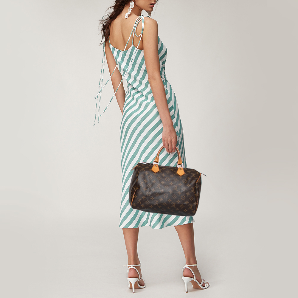 

Louis Vuitton Monogram Canvas Speedy 30 Bag, Brown