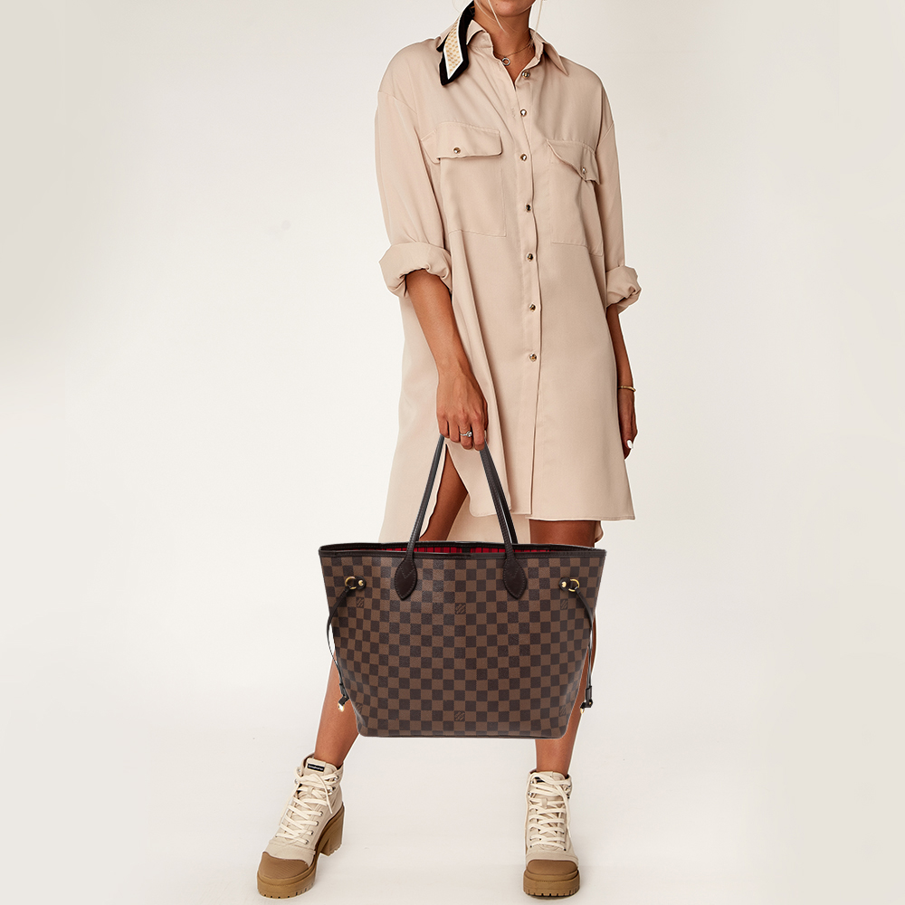 

Louis Vuitton Damier Ebene Canvas Neverfull MM Bag, Brown