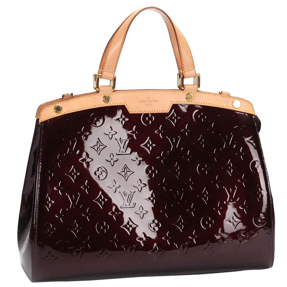 

Louis Vuitton Purple Patent Leather Vernis Brea MM Shoulder Bag