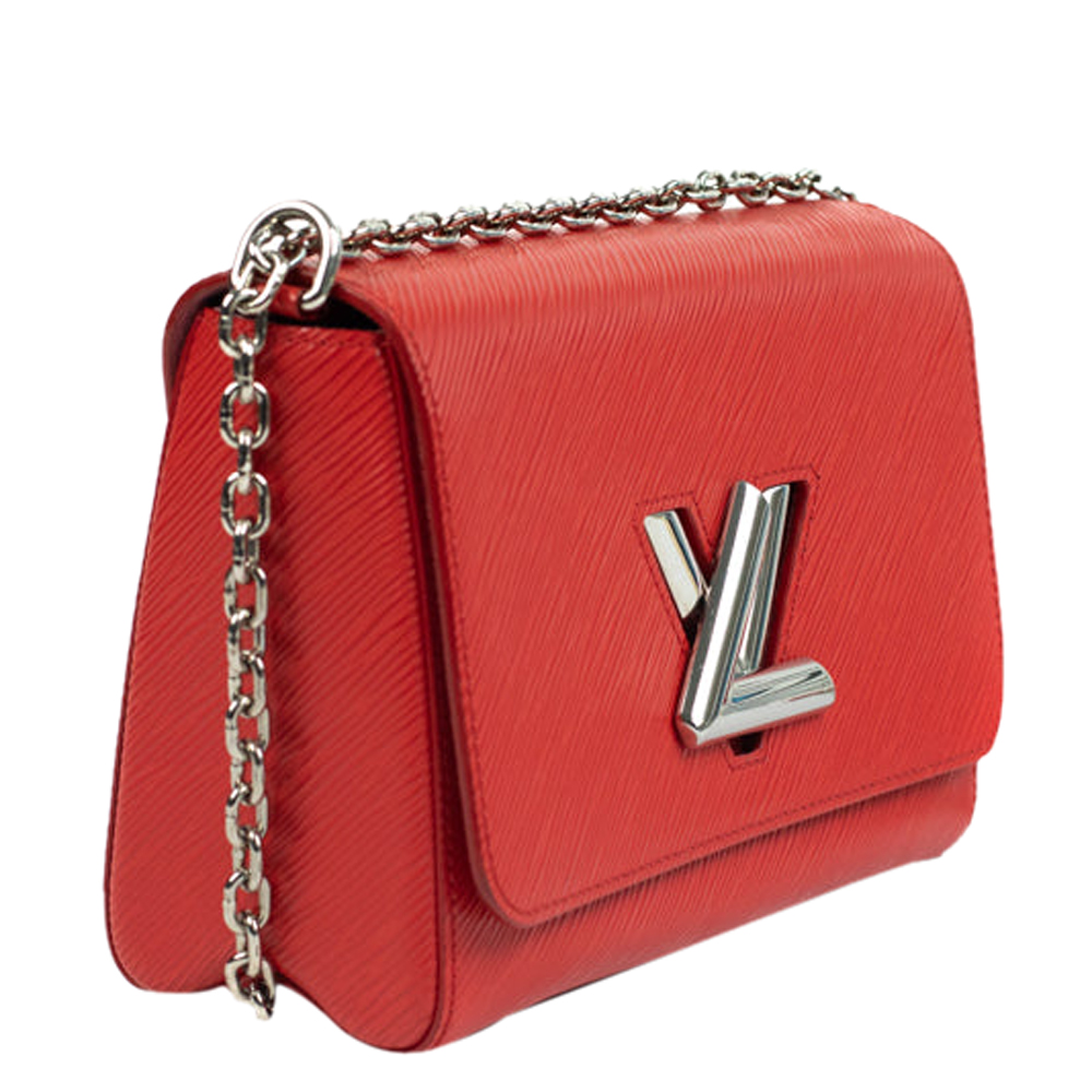 

Louis Vuitton Red Epi Leather Twist MM Shoulder Bag