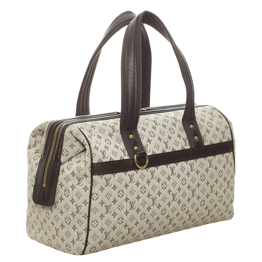 

Louis Vuitton Grey Monogram Mini Lin Canvas Josephine GM Bag, Brown