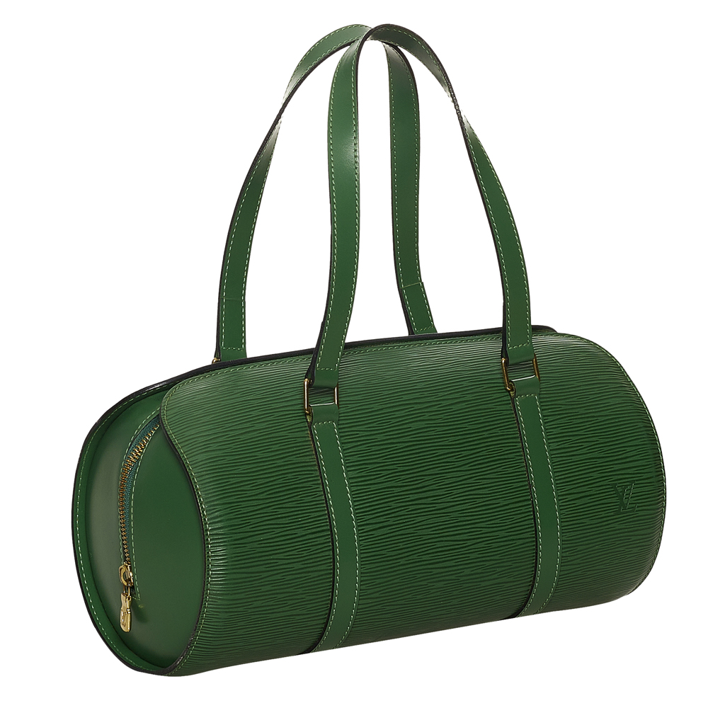 

Louis Vuitton Green Epi Leather Soufflot Satchel Bag