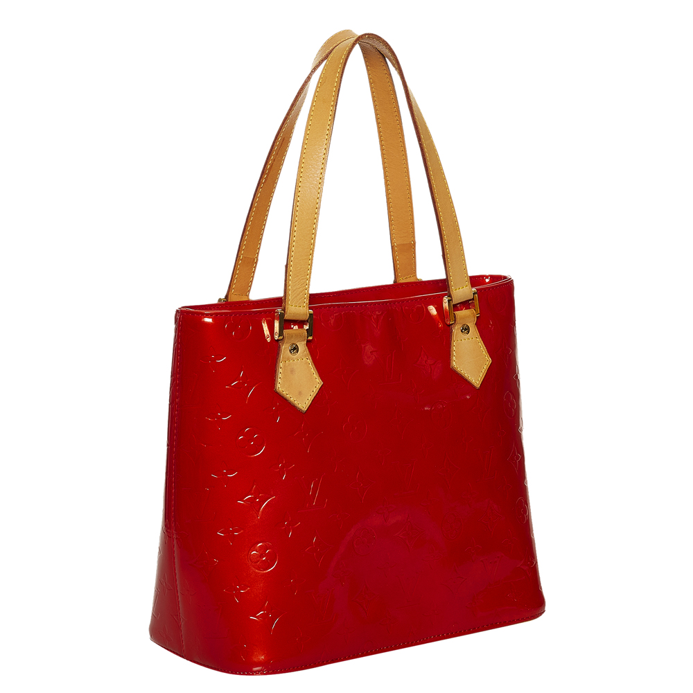 

Louis Vuitton Red Vernis Leather Houston Tote Bag