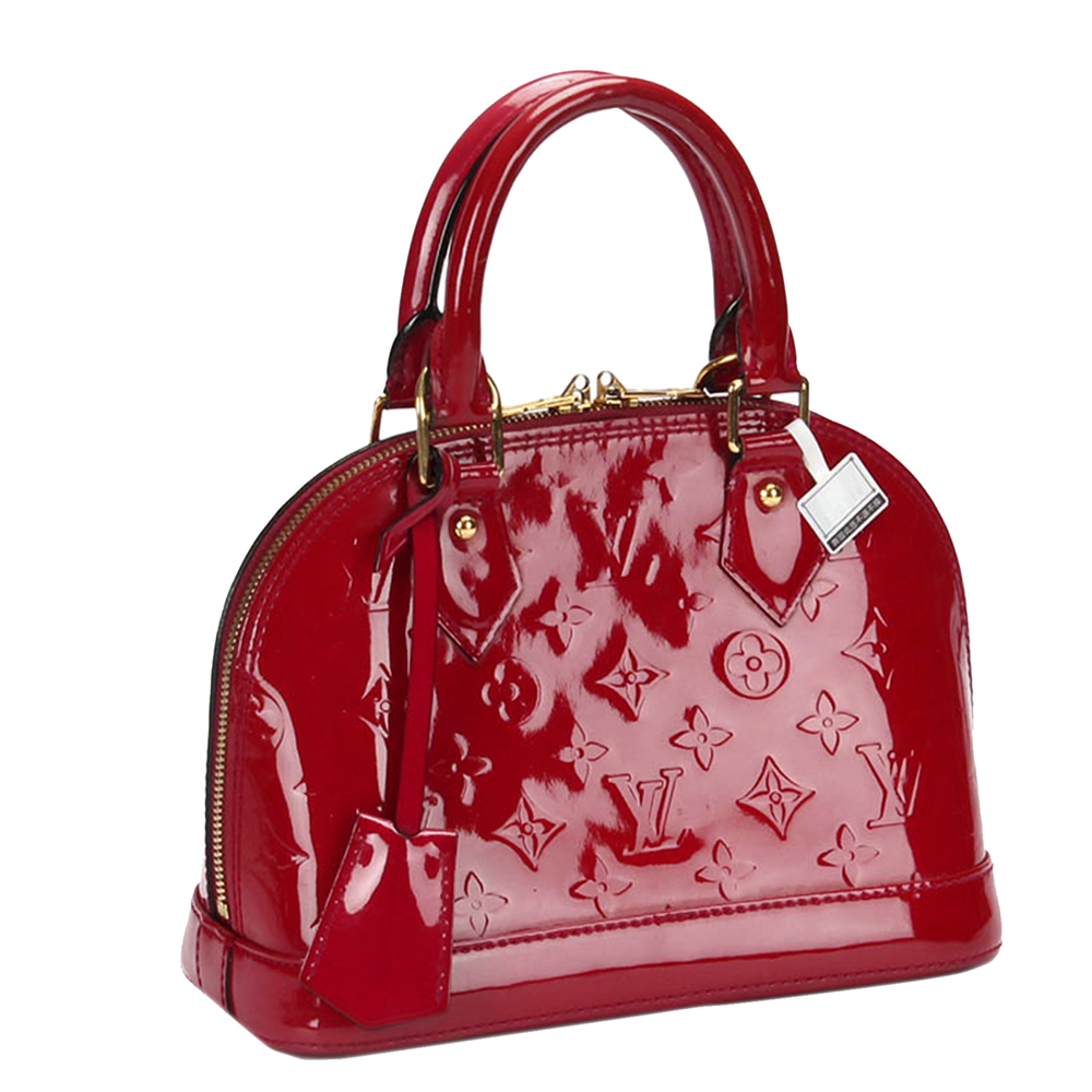 

Louis Vuitton Red Monogram Vernis Alma BB Bag
