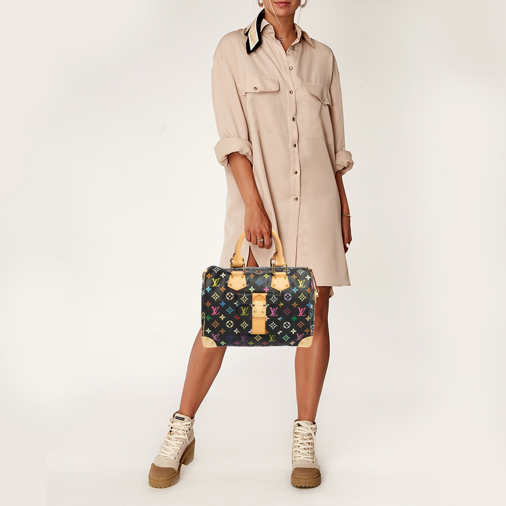 

Louis Vuitton Black Monogram Multicolore Canvas Speedy 30 Bag