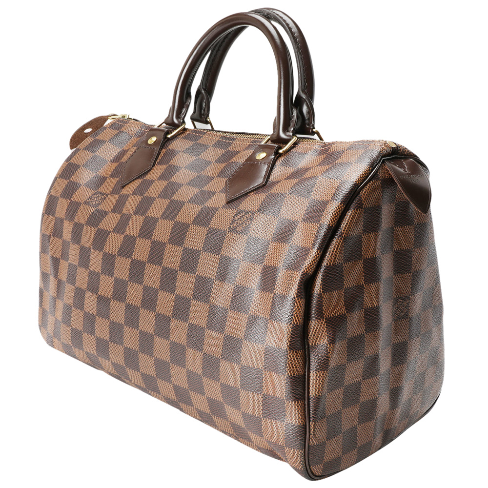 

Louis Vuitton Brown Damier Ebene Canvas Speedy 30 Satchel Bag