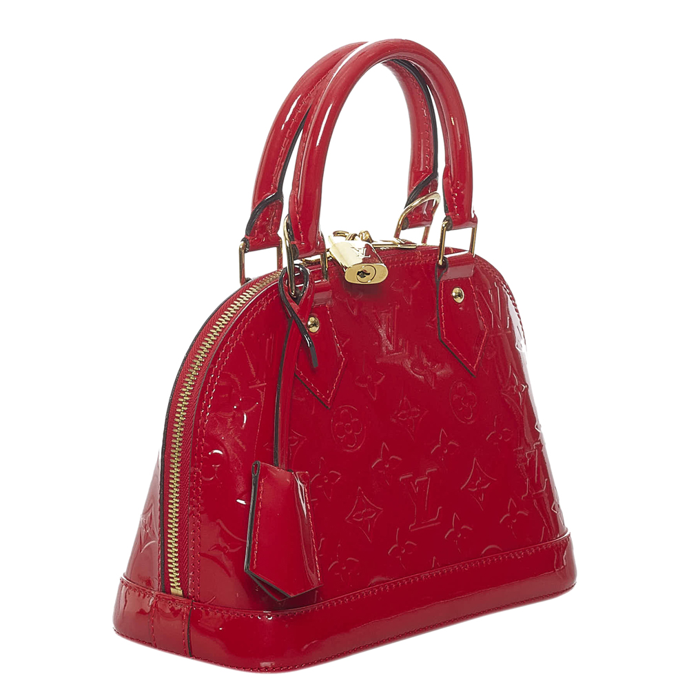 

Louis Vuitton Red Monogram Vernis Alma BB Bag