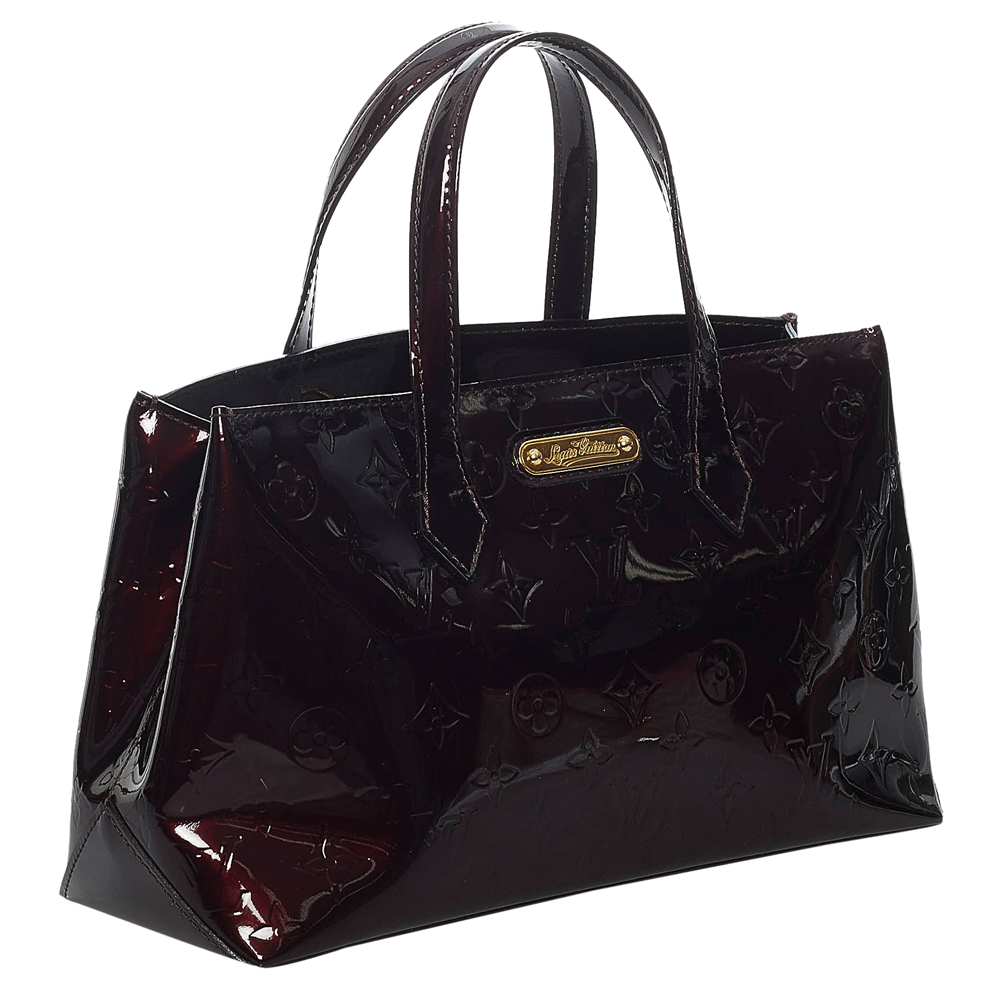 

Louis Vuitton Purple Vernis Leather Wilshire PM Satchel Bag