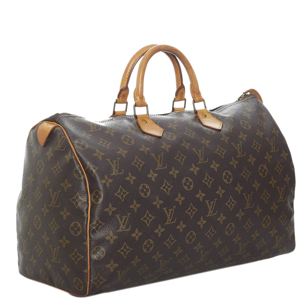 

Louis Vuitton Brown Monogram Canvas Speedy 40 Top Handle Bag