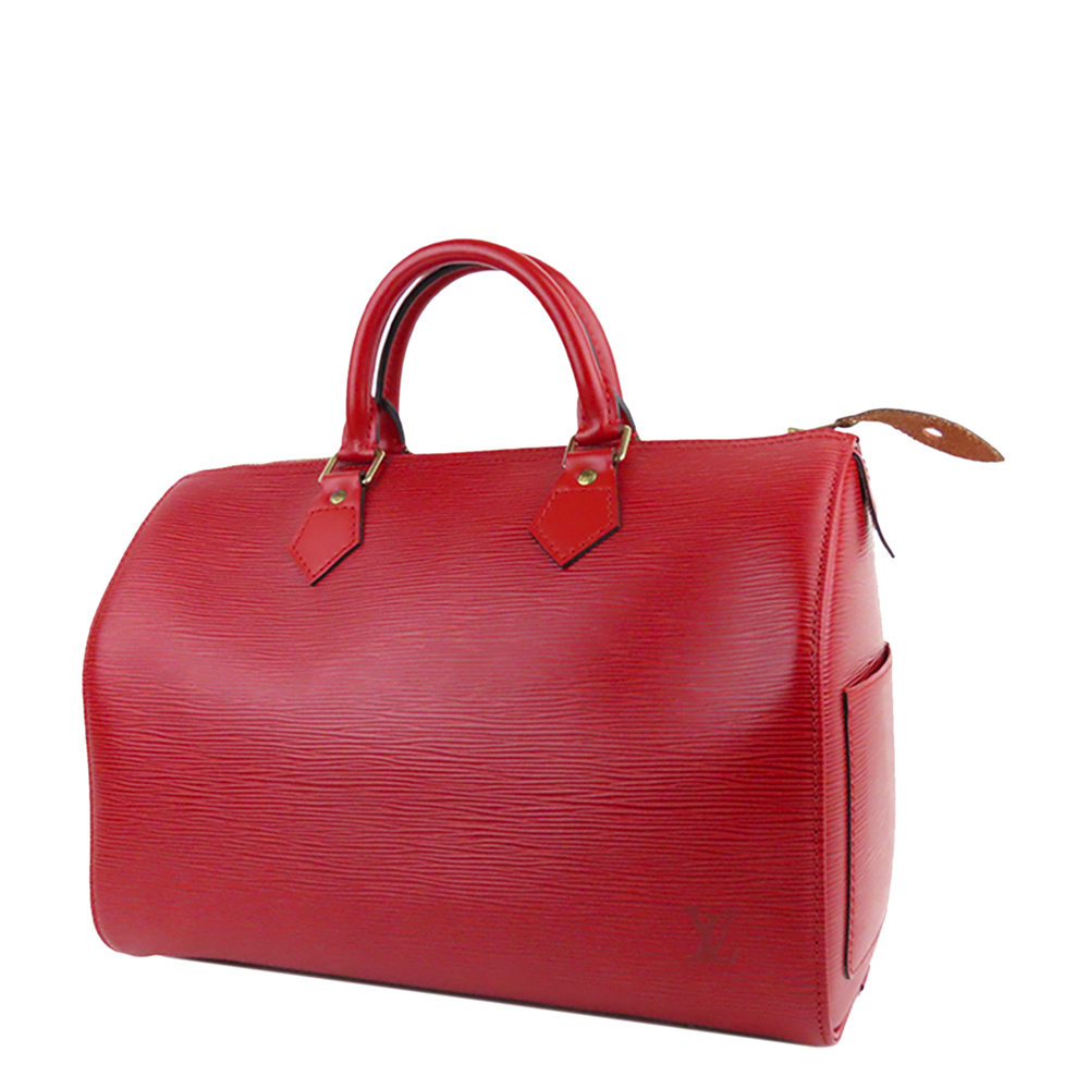 

Louis Vuitton Red Epi Leather Speedy 30 Top Handle Bag
